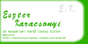 eszter karacsonyi business card